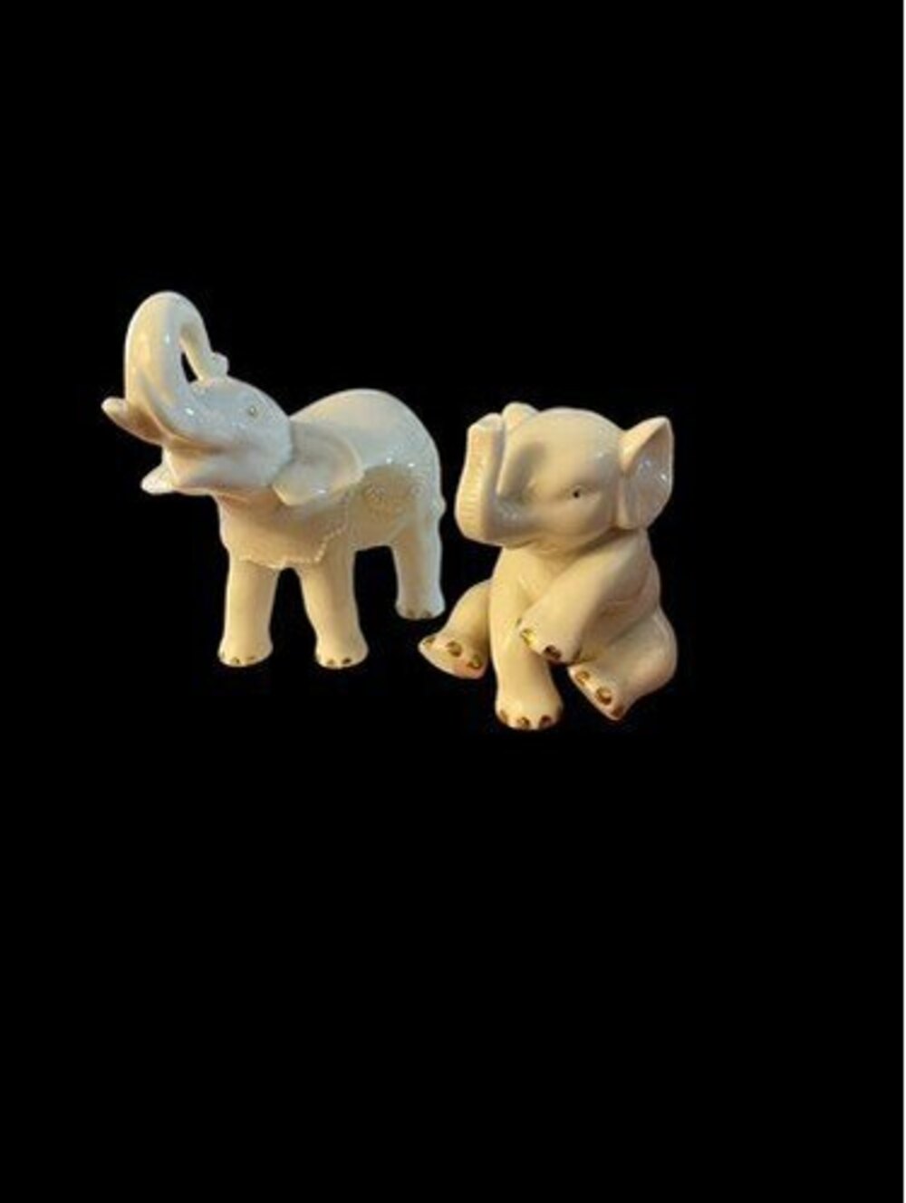 Lenox Porcelain Elephant Figurines Set of 2
